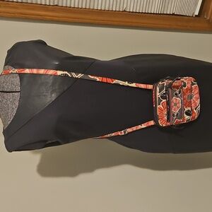 Vera Bradley floral pink and gray crossbody